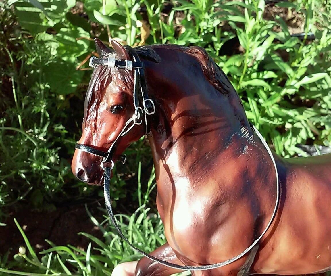 Two Breyer horse custom bridle parade style