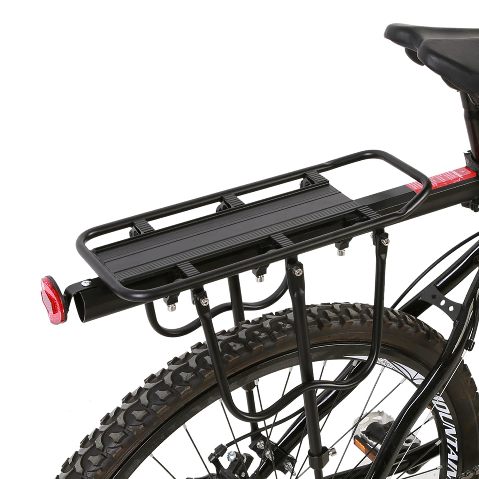 Gepäckträger Mountainbike, Universal Fahrrad Gepäckträger mit Reflektor Fahrradständer Mountainbike Einstellbare Träger Aluminium-Legierung Fahrradgepäckträger 50KG Belastung