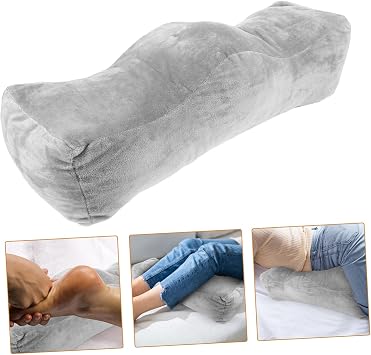 Leg Elevation Pillow for Sleeping with Memory Comfortable Footrest Cushion for Leg Circulation Swelling Relief and Sciatica Ergonomic Knee Support in Elegant Gray