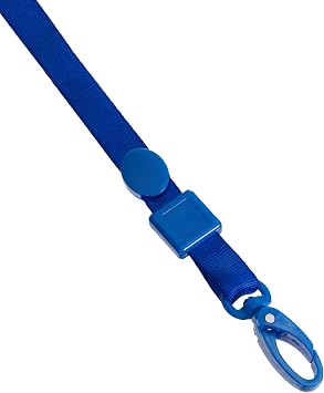 K-1002 PLS Plastik Akrep Kancalı Kart Askı İpi 1cm 50'li Kutu - Mavi