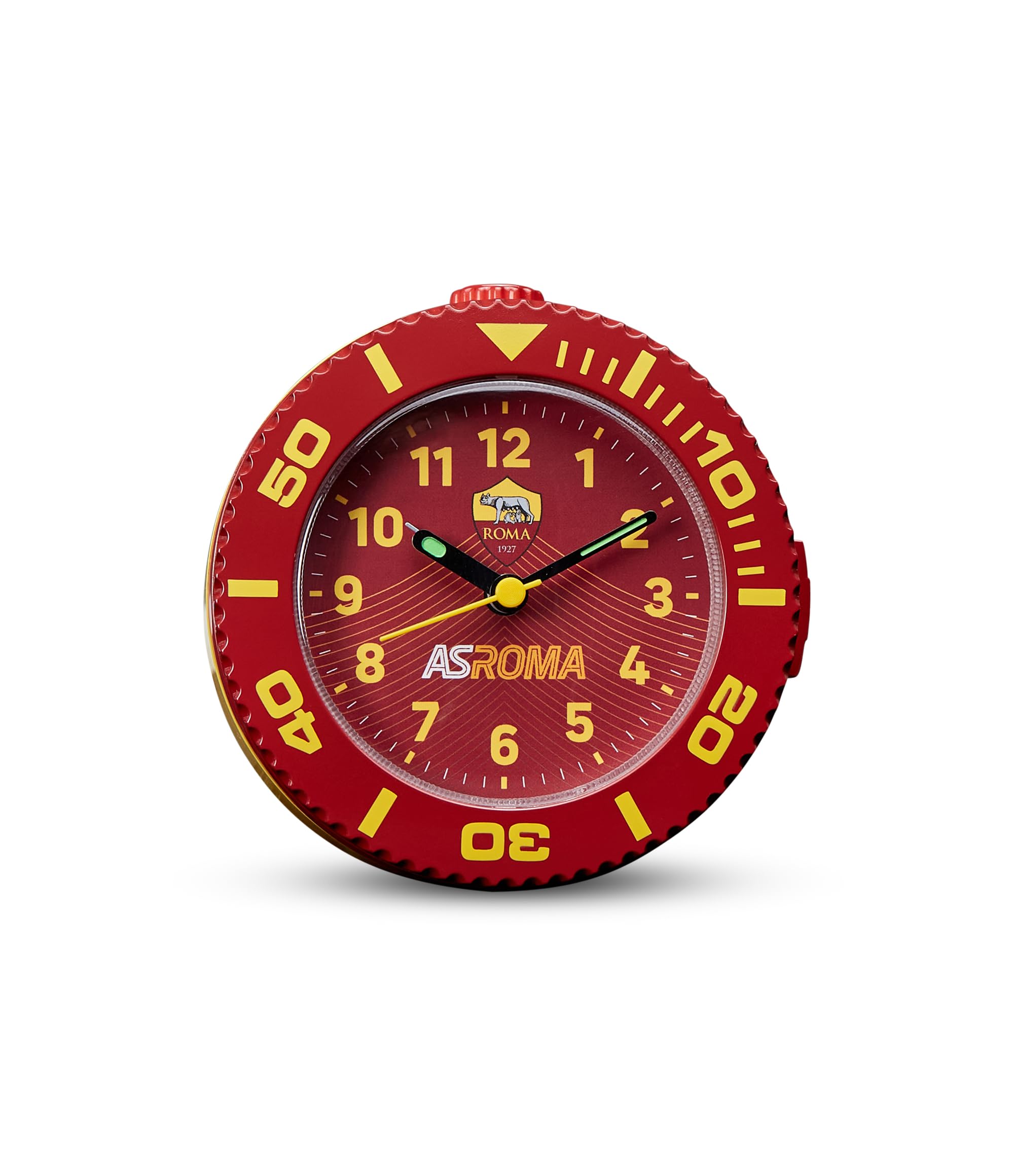 Seven Sveglia analogica A.S. ROMA al quarzo con movimento continuo, Prodotto ufficiale, Calcio, Idea regalo bambini e adulti
