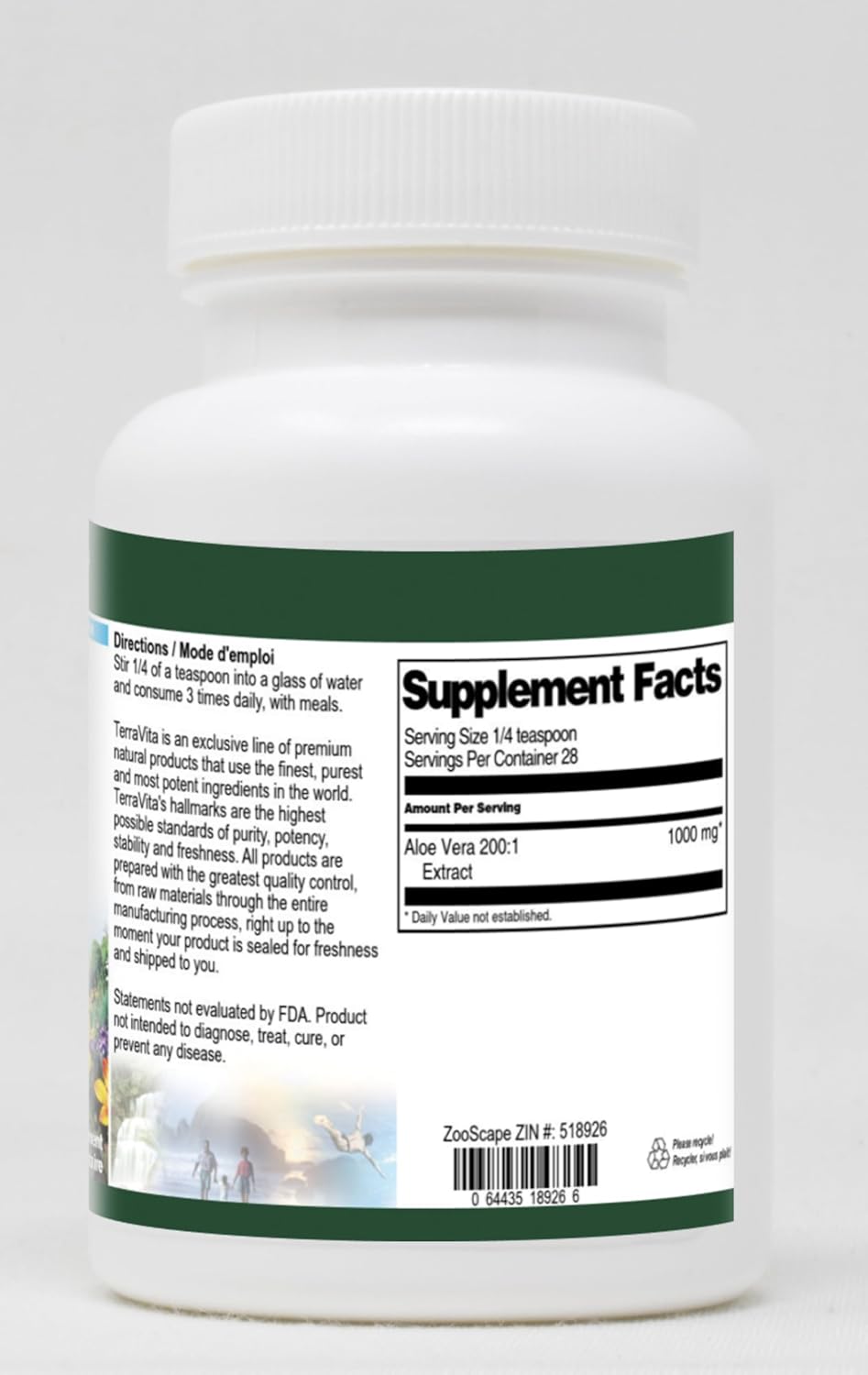 Aloe Vera 200:1 Powder (1 oz, ZIN: 518926) - 3 Pack