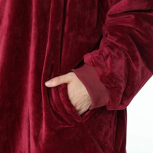 Vista 153 de LetsFunny Manta con capucha, manta de forro polar Sherpa de gran tamaño, súper suave, cálida y acogedora con bolsillo gigante, para mujeres, Aguacate