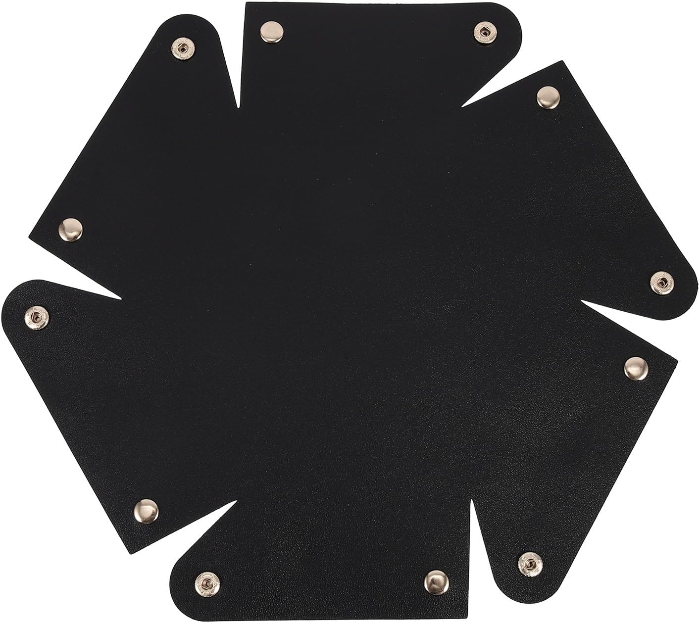 Foldable PU Dice Tray for Desktop Storage, Black