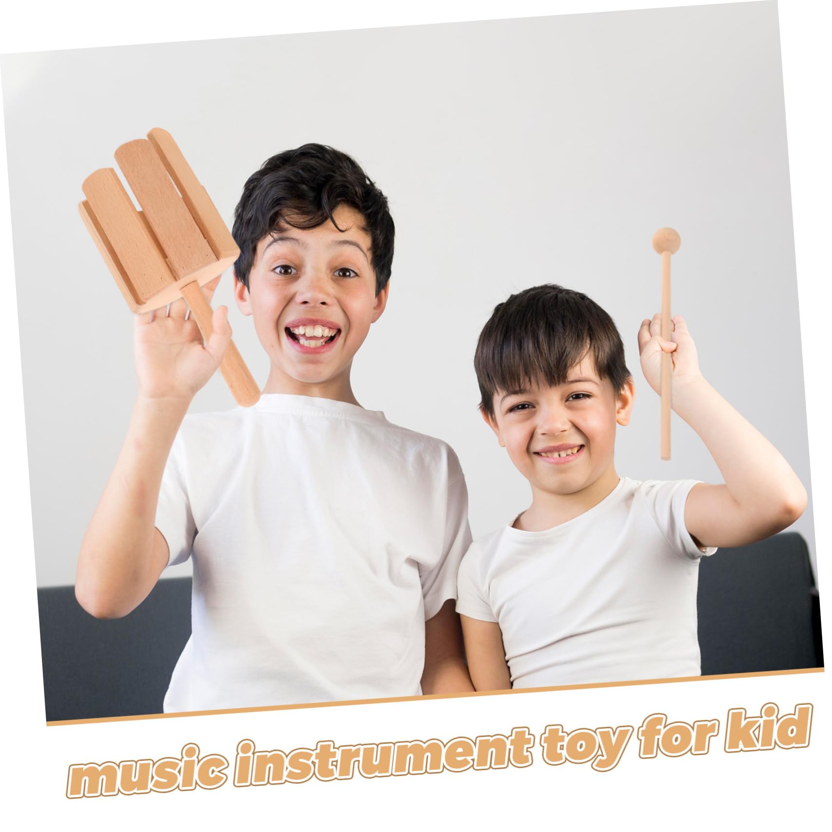 Instrumento Orff de 8 Tonos, 2 Piezas, Madera, Percusión Educativa Infantil