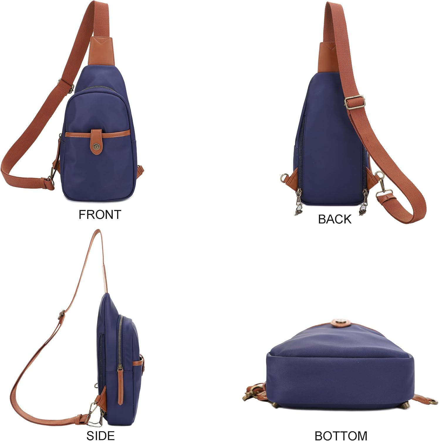 JESSIE&JAMES/Remington Bridgeport Nylon Crossbody Bag for Women, CCW Sling Bag with Lockable Pocket,