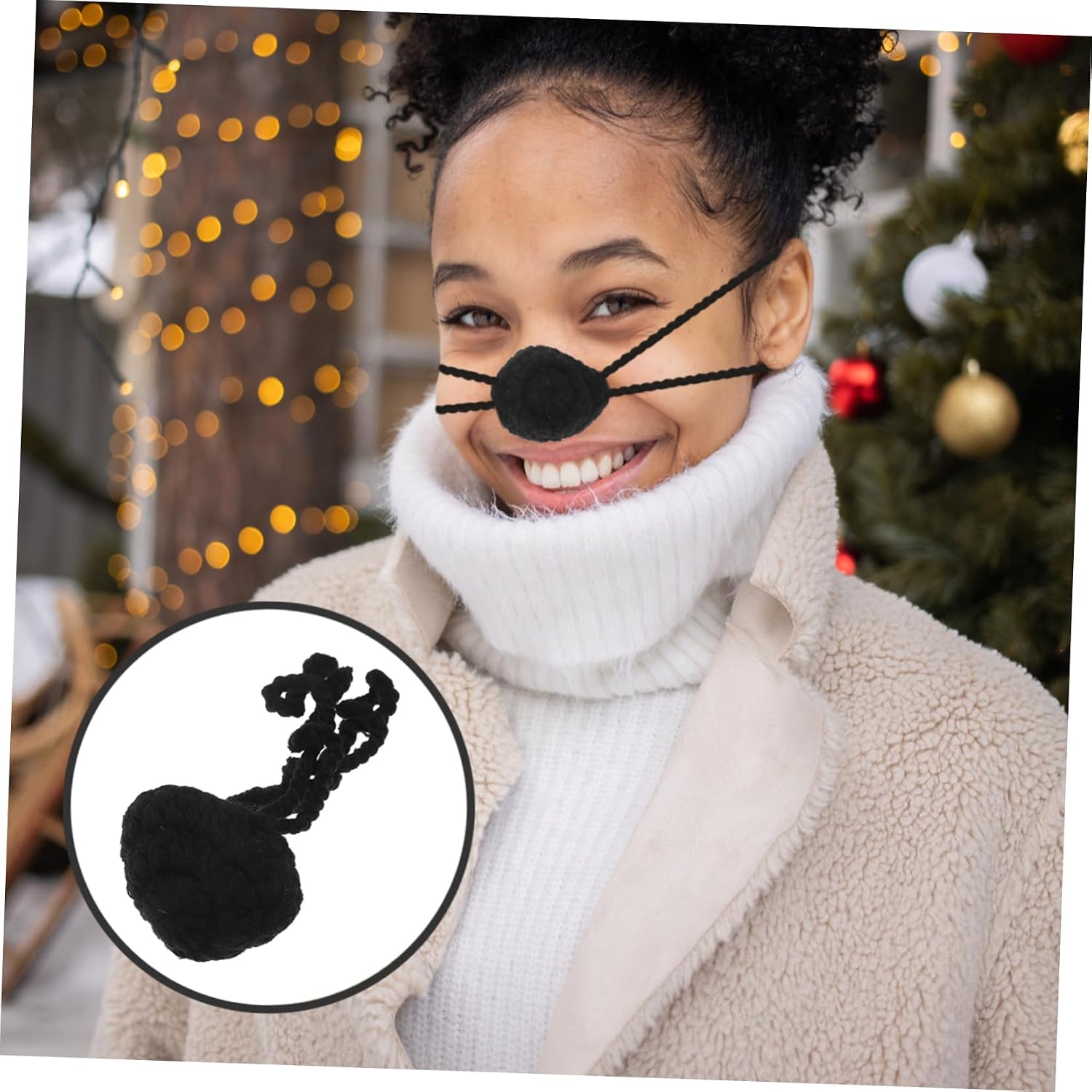 MAGICLULU Hand-crocheted Nose Warmer Knitting Nose Bridge Pad Mask for Winter Outdoor Sports