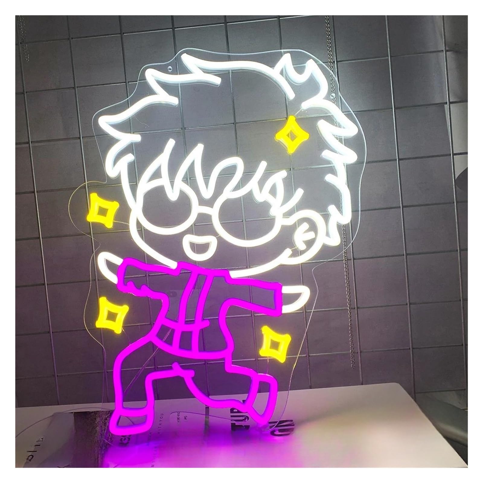 Decoración Lámparas Lámpara De Neón Con Figura De Dibujos Animados Adecuada Para La Decoración De Fiestas De Cumpleaños De La Habitación De Los Niños 50x38cm