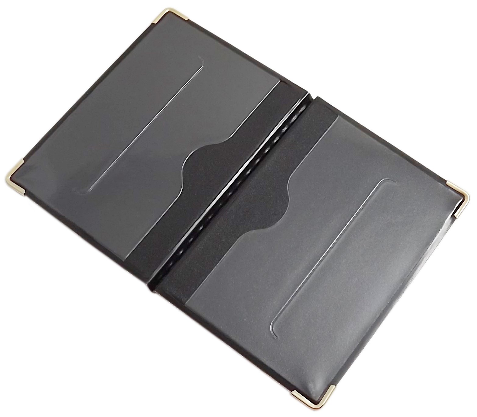 MJ-Design Etui ochronne na dowód osobisty z metalowymi narożnikami ochronnymi 4 przegródkami Wyprodukowano w UE, Oznaczenie 2 / Brązowy, Taille unique