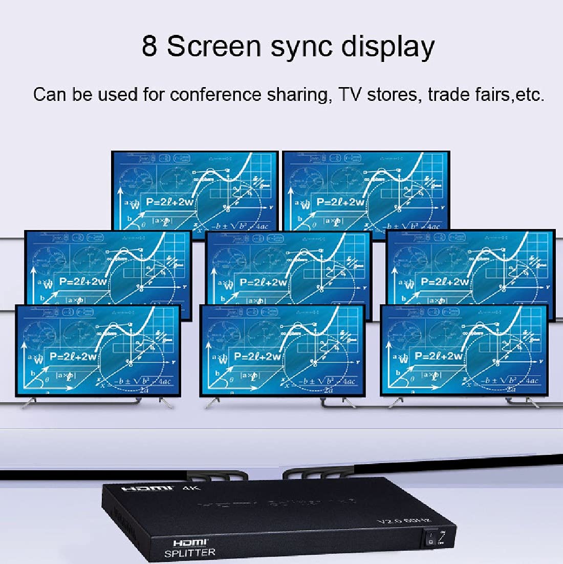 Splitter HDMI 4K 60 Hz 1x8 1 IN 2 4 6 8 Uscita Splitter HDMI 1x2 1x4 Convertitore video HDMI 2.0 1080P per PC PS4 DVD a TV MONITOR (HDMI2.0-Splitter 1X8)
