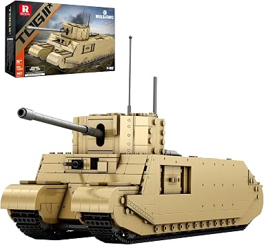 Reobrix TOG2 Tank Building Set, WW2 Military British Armed Tanks Building Block Set for Military Fans 77032, World of Tanks Licensed Product, MOC Tank Model Toy Gift for Adults and Teens1427 PCS