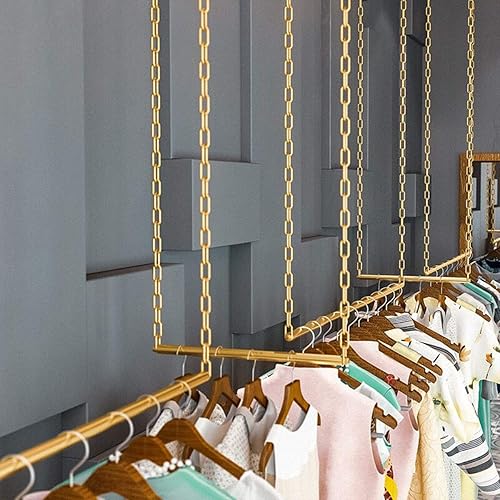 Miniatura 7 de Estante creativo de 2 piezas de cadena de almacenamiento de ropa de altura ajustable, estante para colgar vestidos de novia, estante de exhibición