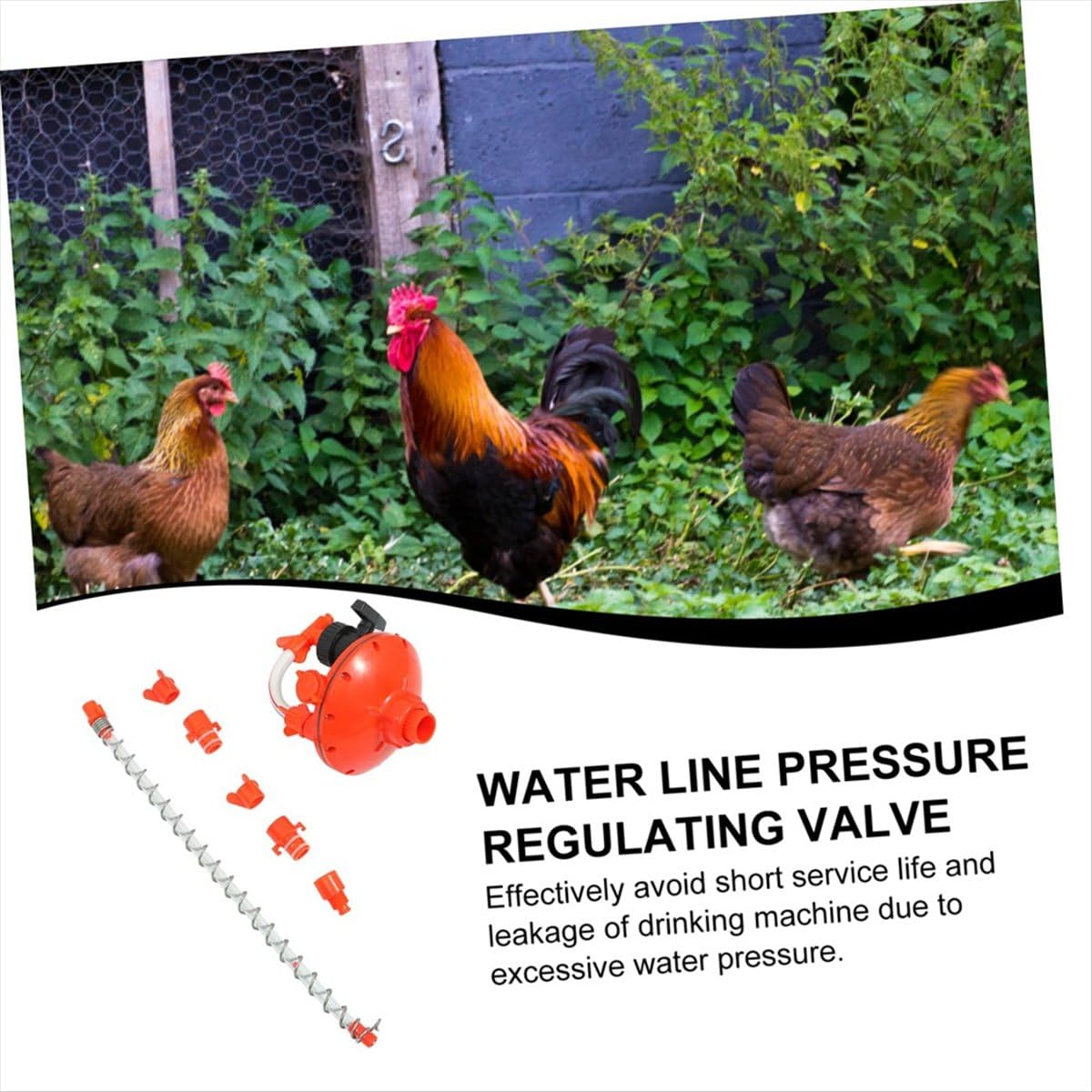 Regulador de línea de agua, válvula reguladora de presión, fuente de aves de corral, dispensador de codornices, aves y gallinas