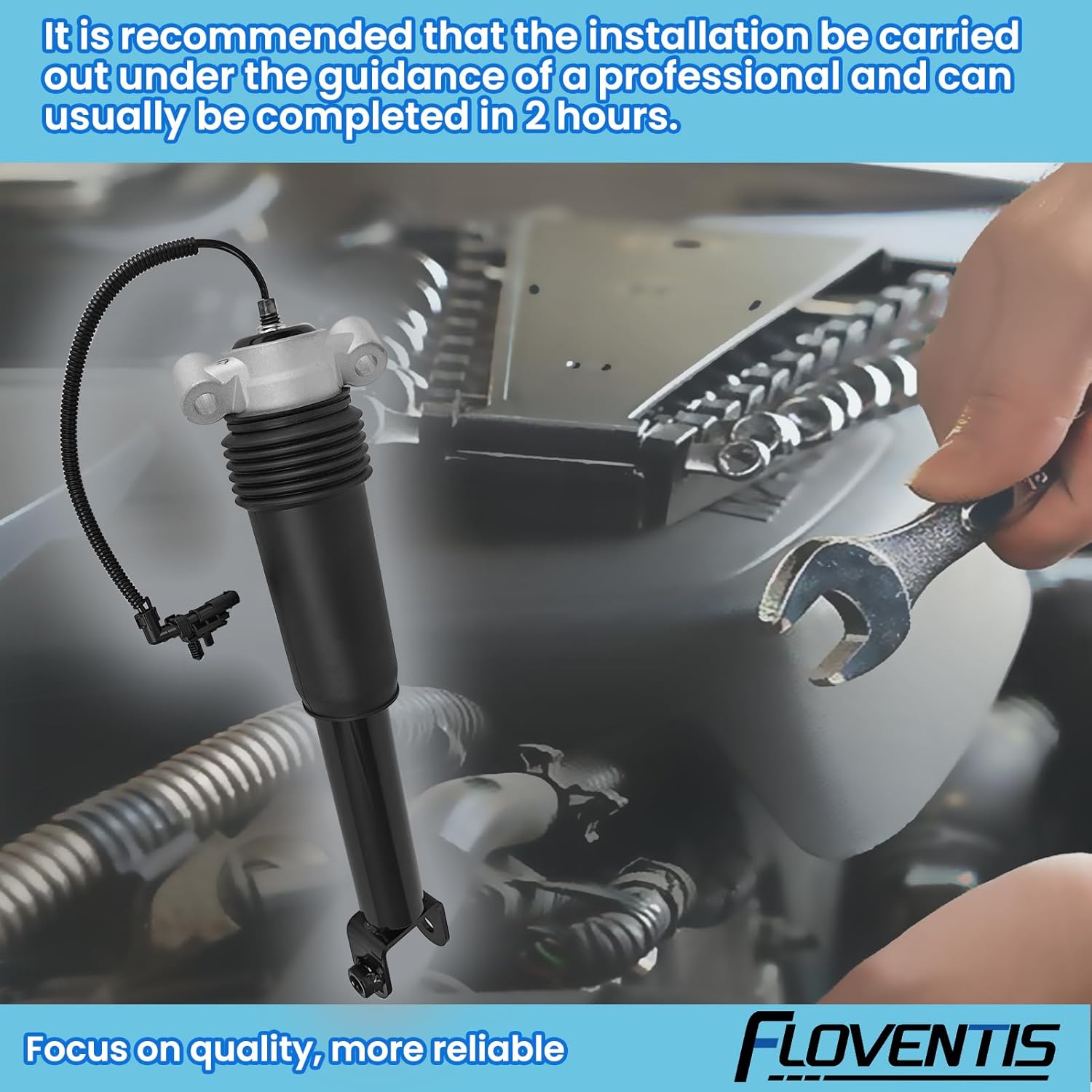 Shock Absorber Assembly for 2015-2019 Chevrolet C7 Corvette GS, Z06 & ZR1 Models Car Rear Air Struts OEM Replace# 84235051, 580-1132, 5801132, 23238698 (2S2408 x 1)