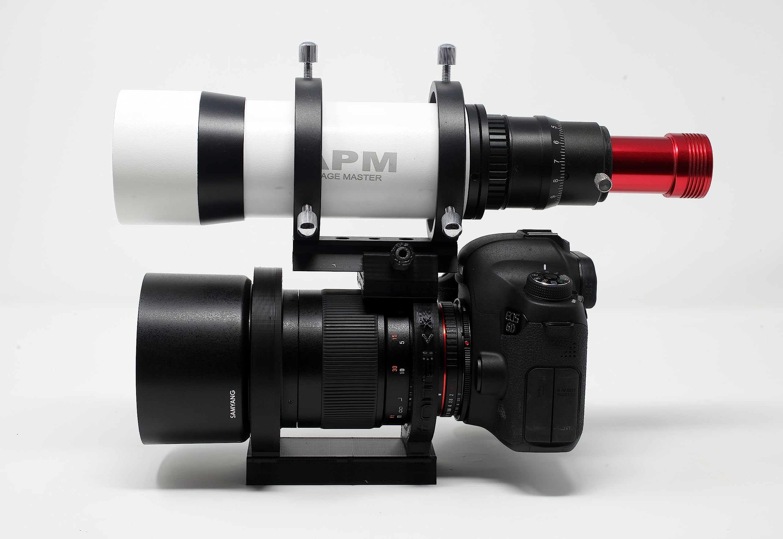 Anelli obiettivo Samyang 135mm f/2.0 ED UMC per Deepsky con morsetto vixen | Lens Tripod Mount Ring - Objektivstativ-Montagering | Made In Italy