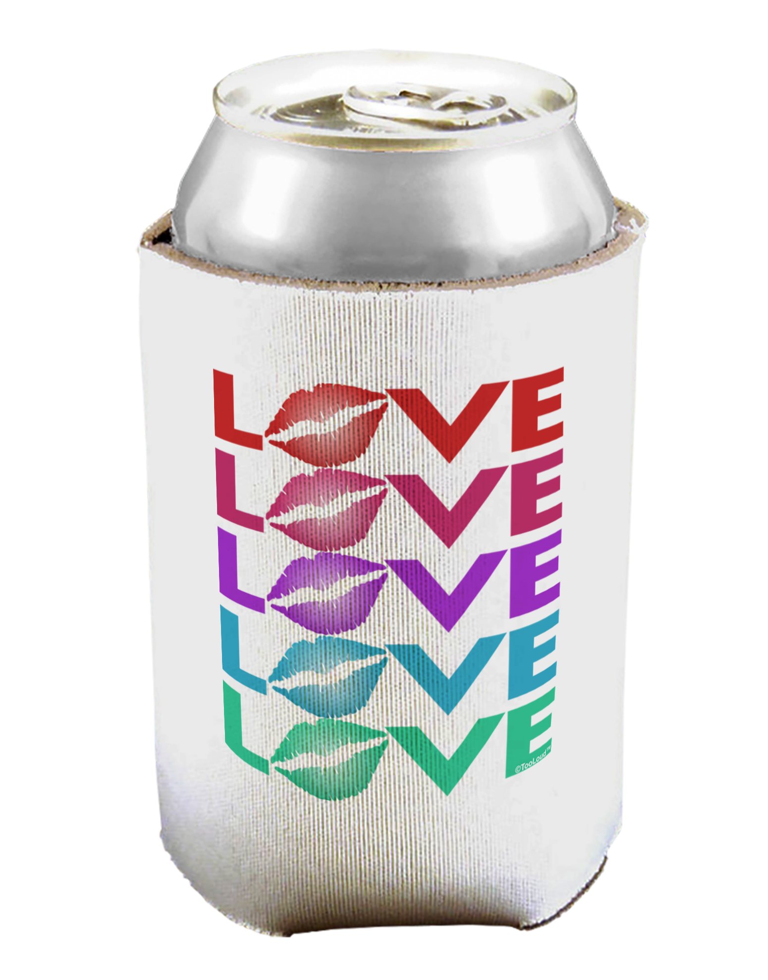 TOOLOUD Colorful Love Kisses Can/Bottle Insulator Cooler - 2 Pack