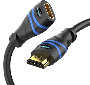 BlueRigger 4K HDMI Extension Cable - 20FT (4K 60Hz, 18Gbps HDMI Extender Cord, High Speed EXT Male to Female Adapter) Compatible with HDTV, Laptop, Xbox Series X, Roku, PS5, Nintendo Switch, TV Stick