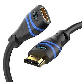 BlueRigger 4K HDMI Extension Cable - 6FT 4K 60Hz, 18Gbps HDMI Extender Cord, High Speed EXT Male to Female Adapter - Compatible with HDTV, Laptop, Xbox Series X, Roku, PS5, Nintendo Switch, TV Stick