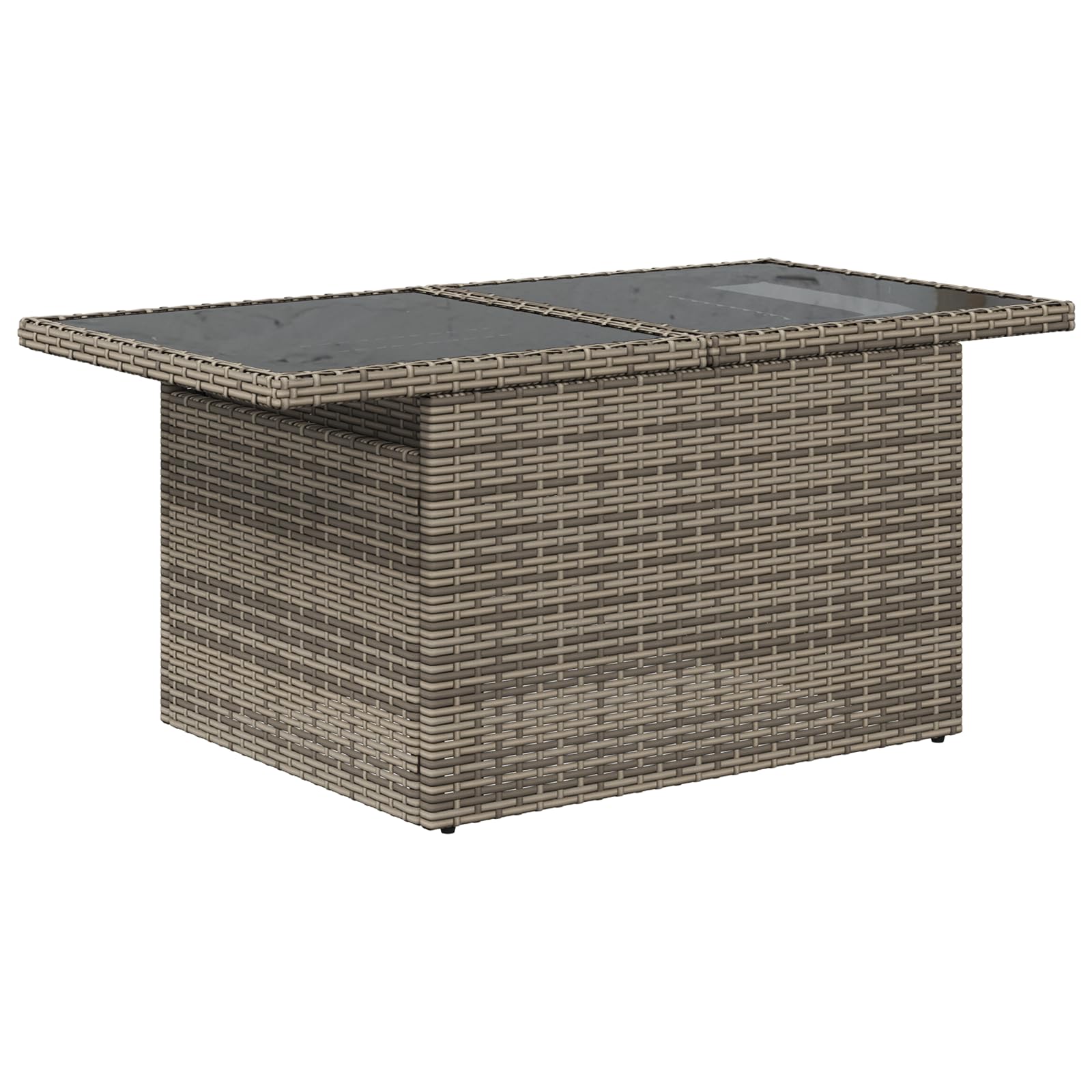 Juego de 6 sofás de jardín con cojines, color gris, polirratán, resistente a la intemperie, sofá de jardín modular