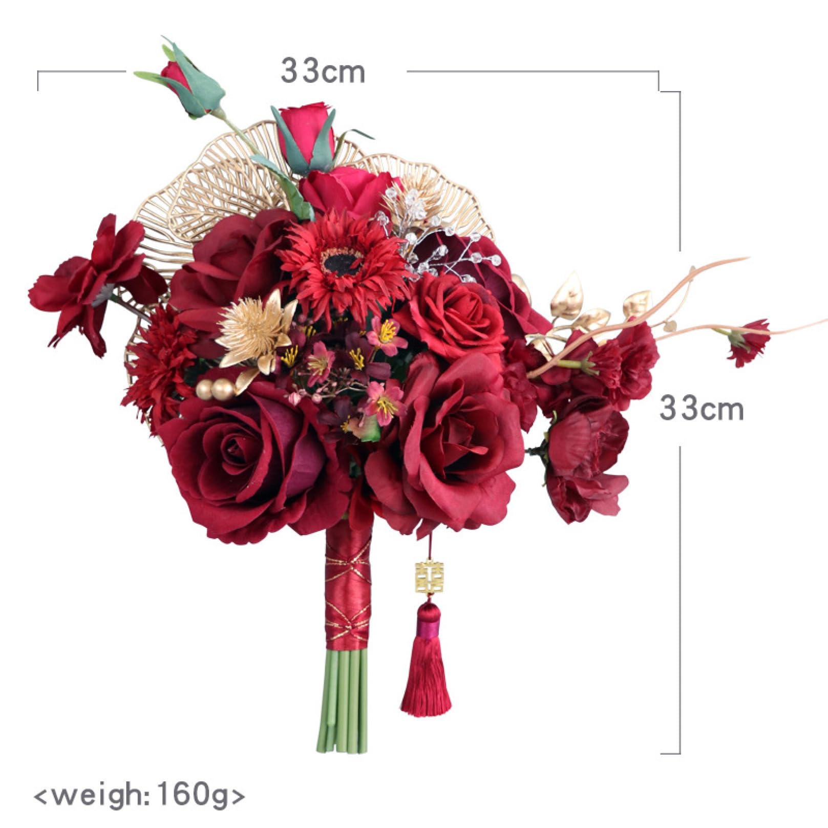 Amazon｜ウェディング ブーケ 花嫁ブーケ 手作りブーケ ブーケトス 赤