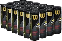 Wilson US Open Regular Duty Tennis Balls - Official USTA/ITF Approved, Bulk 72 Balls (24 Cans Case)