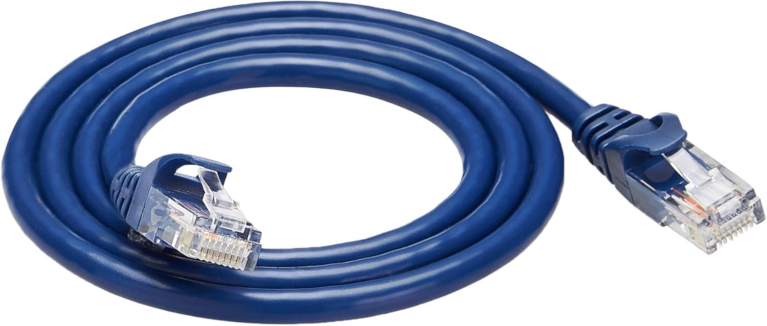  Basics Snagless RJ45 Cat-6 Ethernet Patch Internet Cable - 3-Foot, Blue, 5-Pack : Electronics