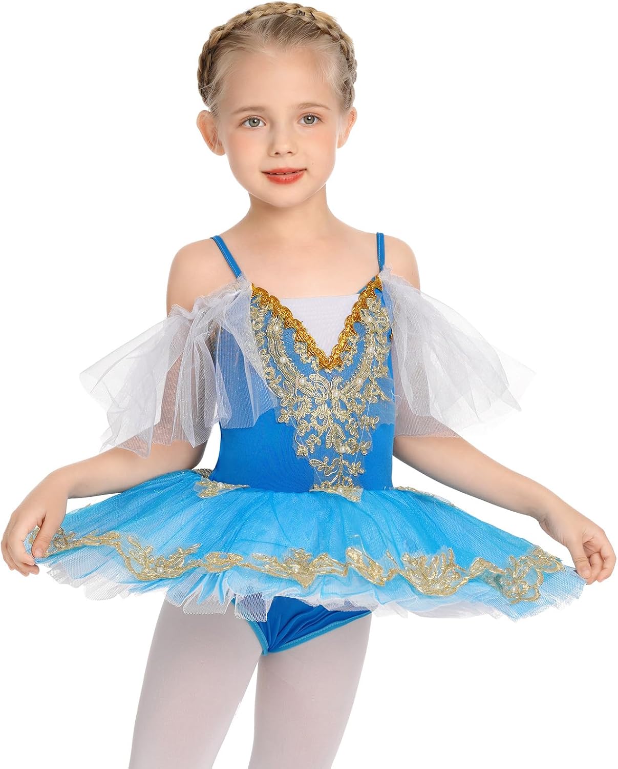 Ballerina Costume For Girls Halloween White Tutu IBAKOM Girls Swan Lake ...