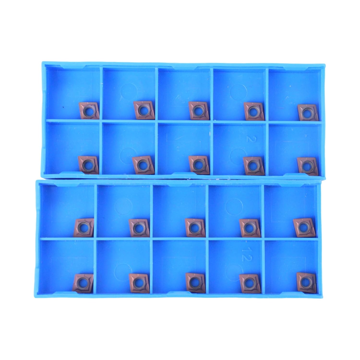 20Pcs CCMT21.51 CCMT060204 Carbide Turning Inserts, Multilayer Coated CCMT Insert for Machining Steel Parts and Stainless Steel, CNC Lathe Inserts for Lathe Turning Tool Holder