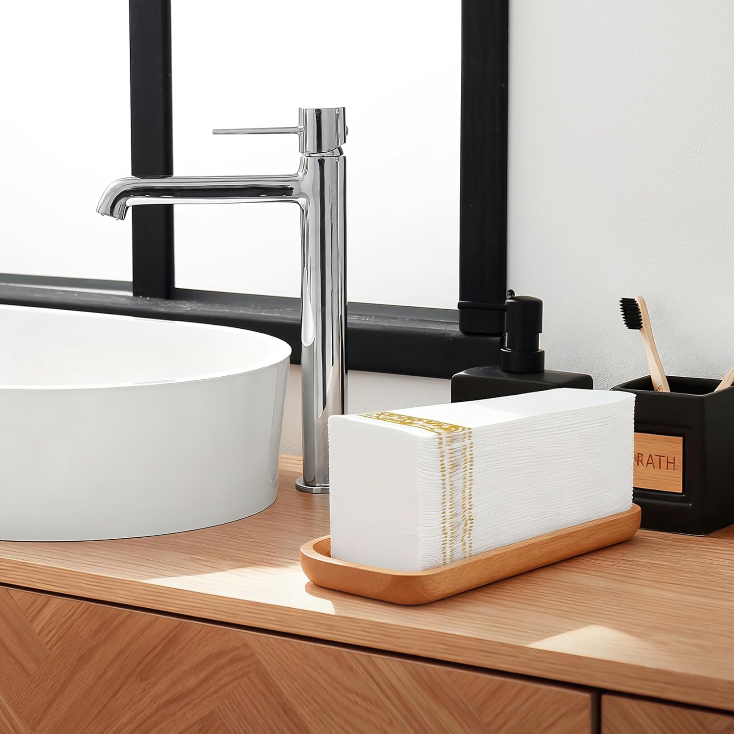 100 Pack Disposable Bathroom Napkins, 12" x 17" Linen-Feel Soft and Absorbent Paper Guest Towels, Dinner Napkins Hand Towels for Kitchen, Parties,Weddings,Event - Image 5