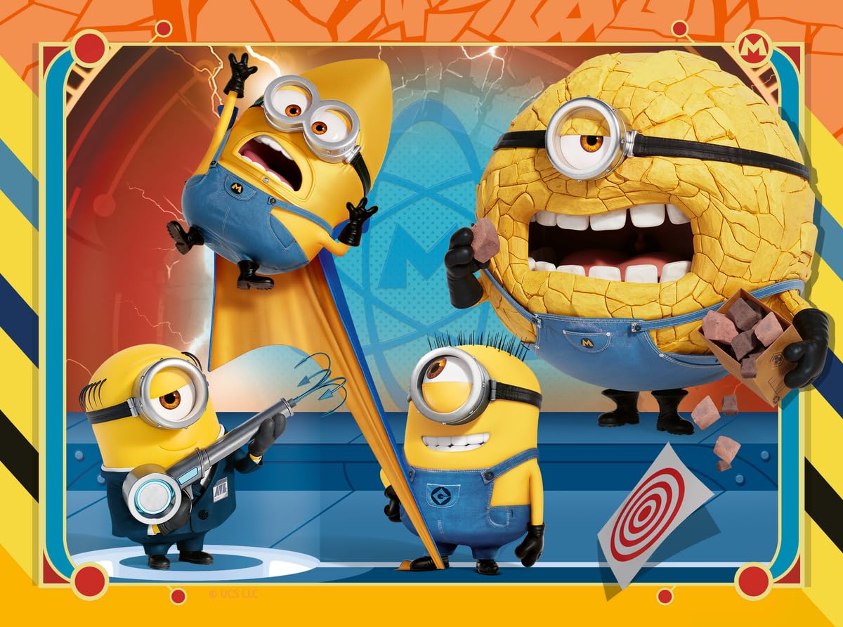 Ravensburger - Puzzle Cattivissimo Me 4, Collezione 4 in a Box, Idea Regalo per Bambini 3+ Anni, Gioco Educativo e Stimolante, 4 Puzzle 12-16-20-24 Pezzi, 19x14 cm