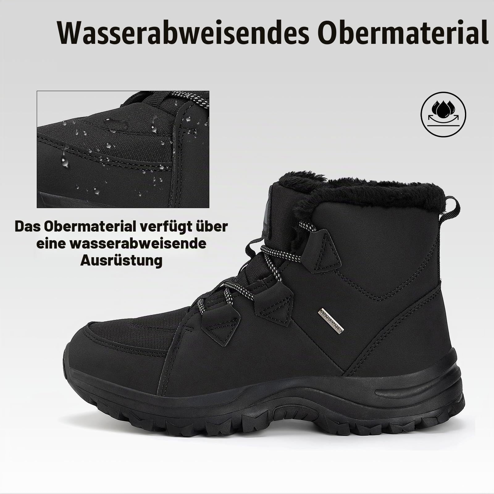 Mishansha Damen Winterschuhe Mid Outdoor Warm Gr.36-42 | Rutschfeste, Bequeme, Freizeit, Schön, Winter, Pendeln, Zu Fuß gehen, Camping, Schneestiefel