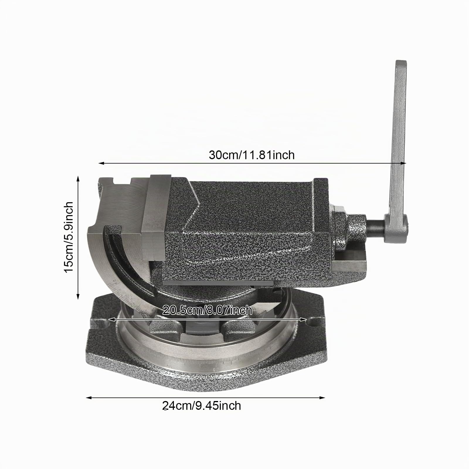 Schraubstock 2-Achsen Kippbar Drehbar Maschinenschraubstock 100mm,0-90°-Standardskala, 360° drehbare Chassis ermöglicht für Schleifmaschinen, Fräsmaschinen, Haus, Werkstatt, Fabrik