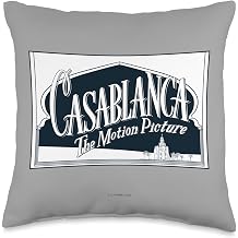 Casablanca Black and White Logo Throw Pillow, 16x16, Multicolor
