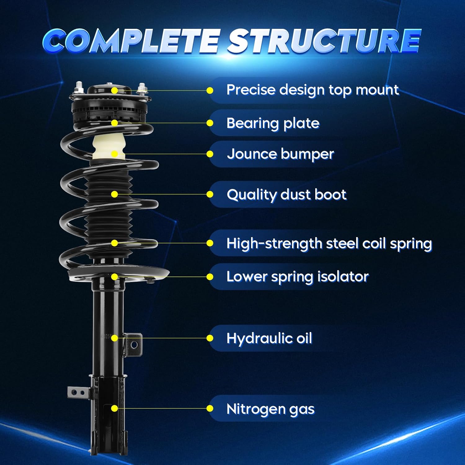 Front Strut Assembly & Sway Bar Links for 2008-2014 Dodge Avenger 2.4L, for Chrysler Sebring 2007-2010, Shock Absorbers Replace 171130 171131 4PCS