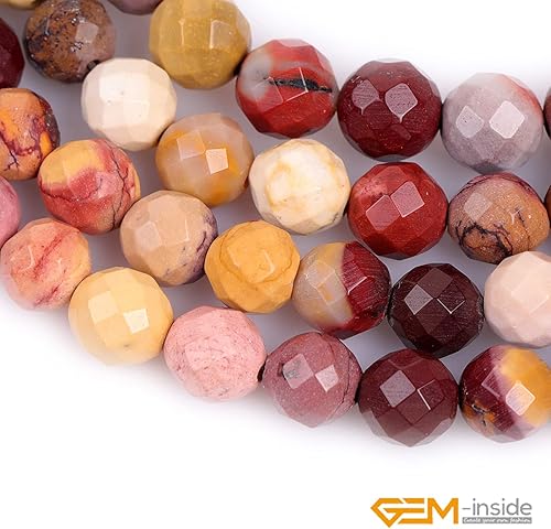 Miniatura 91 de GEM-Inside Red Orange Carnelian Gemstone Loose Beads Natural Energy Power Beads for Jewelry Making Round Faceted 8mm 15
