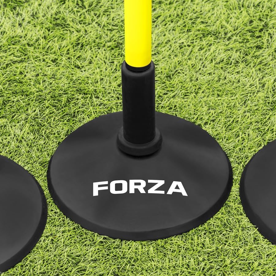 FORZA Piquets de Slalom Ajustables | Pack de 8 Poteaux Réglables pour l’Entraînement de Vitesse et d’Agilité | Football, Rugby et Autres Sports | Plusieurs Couleurs