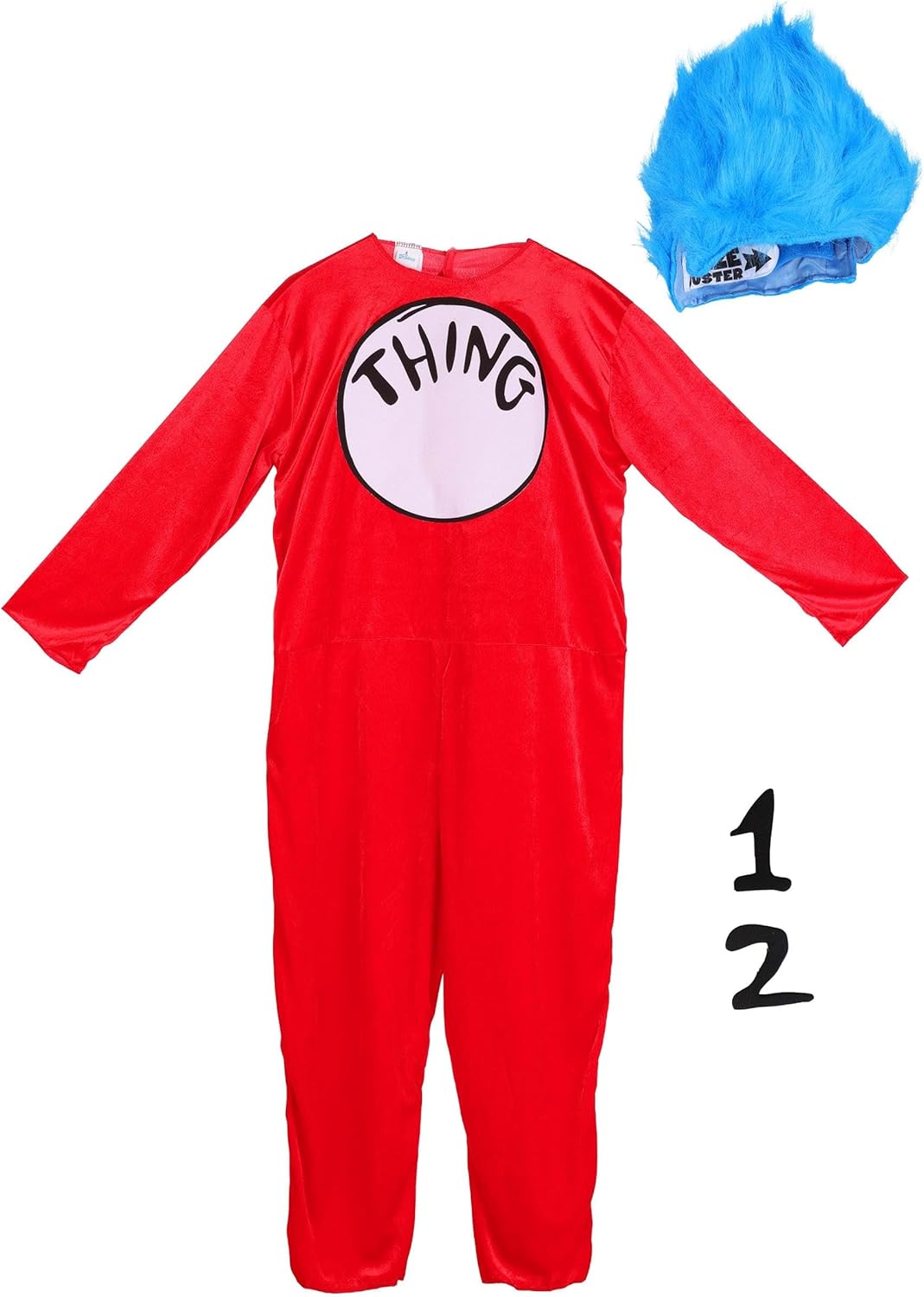 Dr. Seuss Thing 1 and Thing 2 Costume for Adults S/M - Image 7