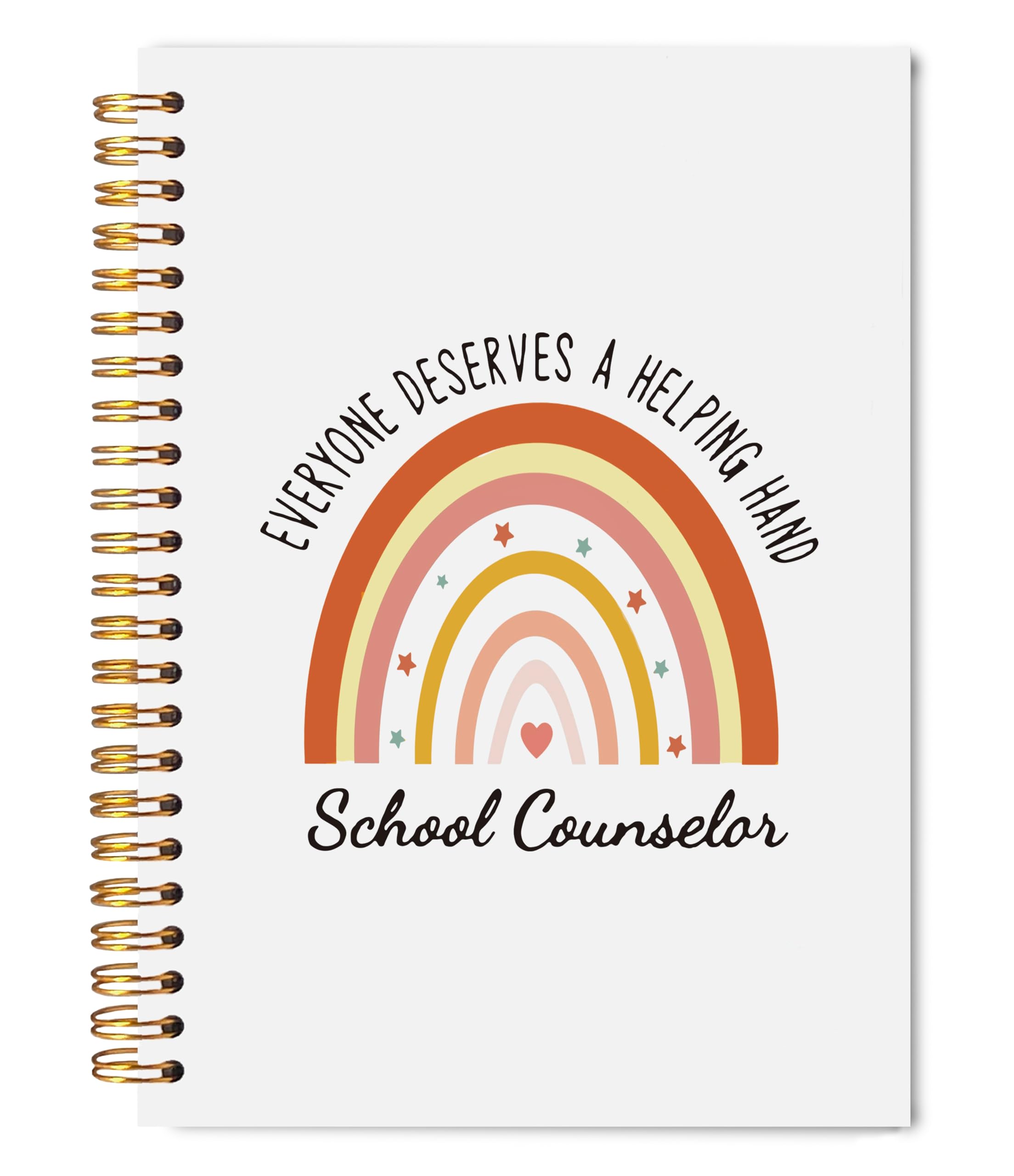 Carnet de notes à spirale pour conseiller scolaire format A5 14x21 cm avec couverture souple