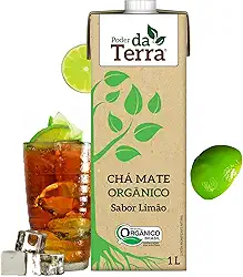 PODER DA TERRA - Mate Orgânico com Limão - Bebida Natural, Sem Conservantes, Sem Glúten - Ingredientes Naturais - 1L