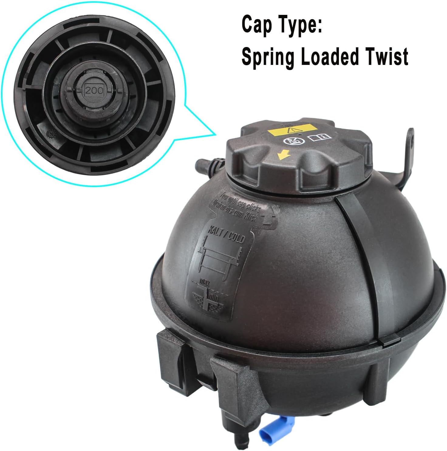 17137823544 Engine Coolant Reservoir Tank with Sensor & Cap Compatible with Select BMW Models -- 2011 X1, 2011 - 2019 X3, 2015 - 2019 X4 | Overflow Reservoir Replaces# 603-765, 17138616418