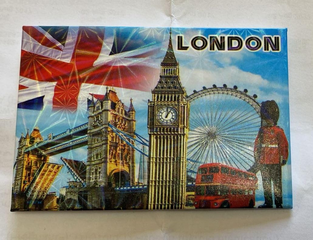 Homeelabador Homeelabador® 3D Metal Fridge Magnets London Icons Tourist Gifts Souvenirs (London Guard)