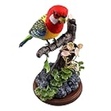 Tipmant Talking Parrots Birds Toys Electronic Animal Pets Office Home Room Decoration Recording Playback Function Kids Birthday Gifts (Single Bird)