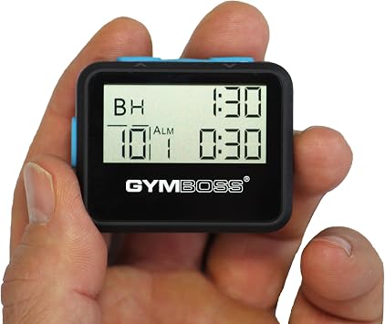 Gymboss Interval Timer and Stopwatch - Black/Blue SOFTCOAT