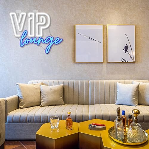 Miniatura 6 de VIP Lounge - Letreros de neón para decoración de pared, letreros de luces de neón VIP para decoración de habitación, letrero de luz LED con