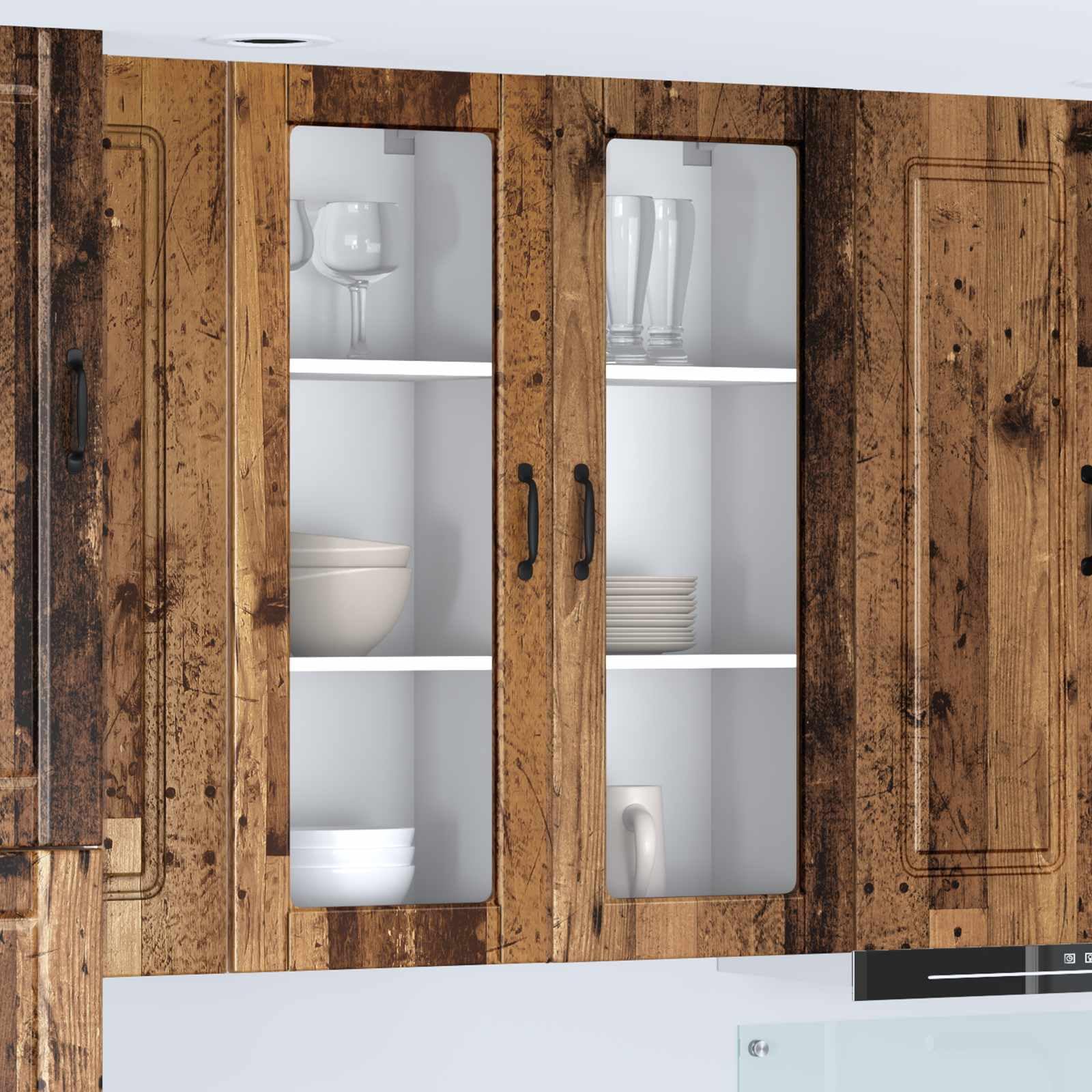 Armadio 80x31x100 cm con 2 ante con 3 ripiani in legno