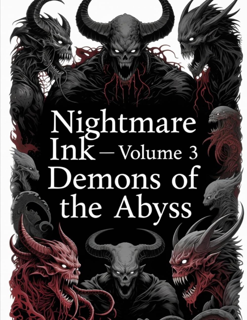 Nightmare Ink — Volume 3 Demons of the Abyss: Colossal demons, abyss-born horrors, and ancient beasts to color (NIGHTMARE INK SERIES)