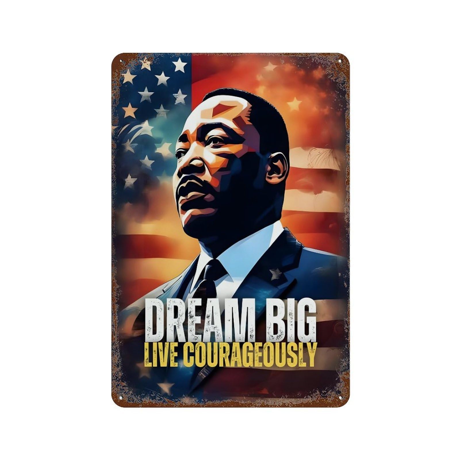 xiaoxiaoshen Minister Martin Luther King Jr. Portrait (1) Wall Decor Art Metal Tin Poster Modern Home Decor Art Home Bar Shop Decorations Vintage Sign 30x20cm