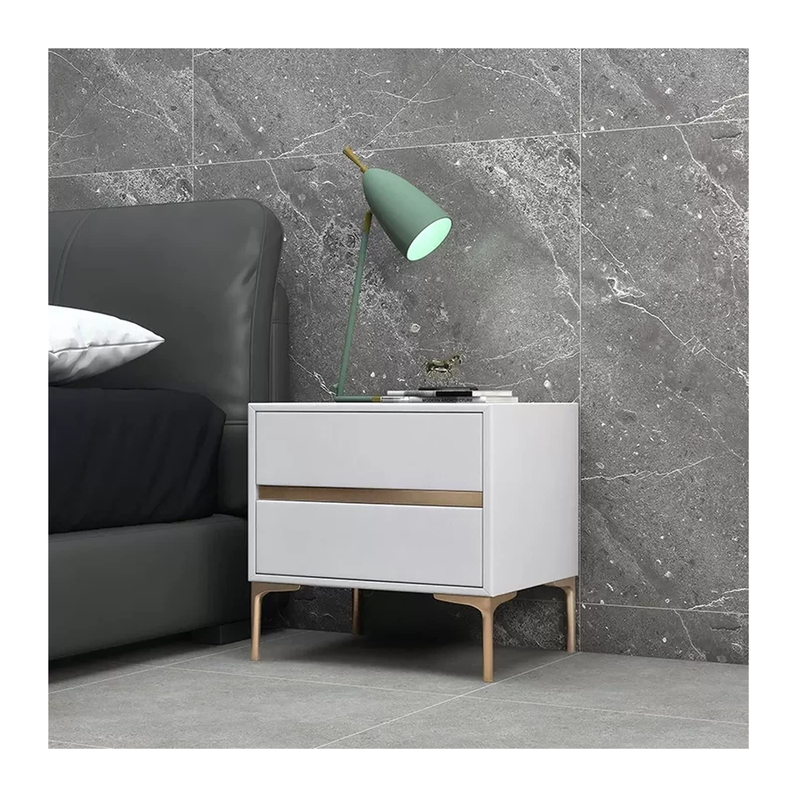 Table de chevet avec tiroirs de rangement silencieux pour chambre sans désordre