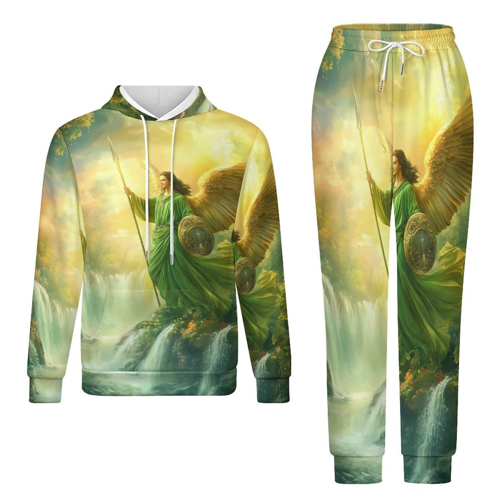 Archangel Gabriel - Conjunto de sudadera para hombre de 2 piezas, conjunto de chándal casual, sudadera cómoda con capucha