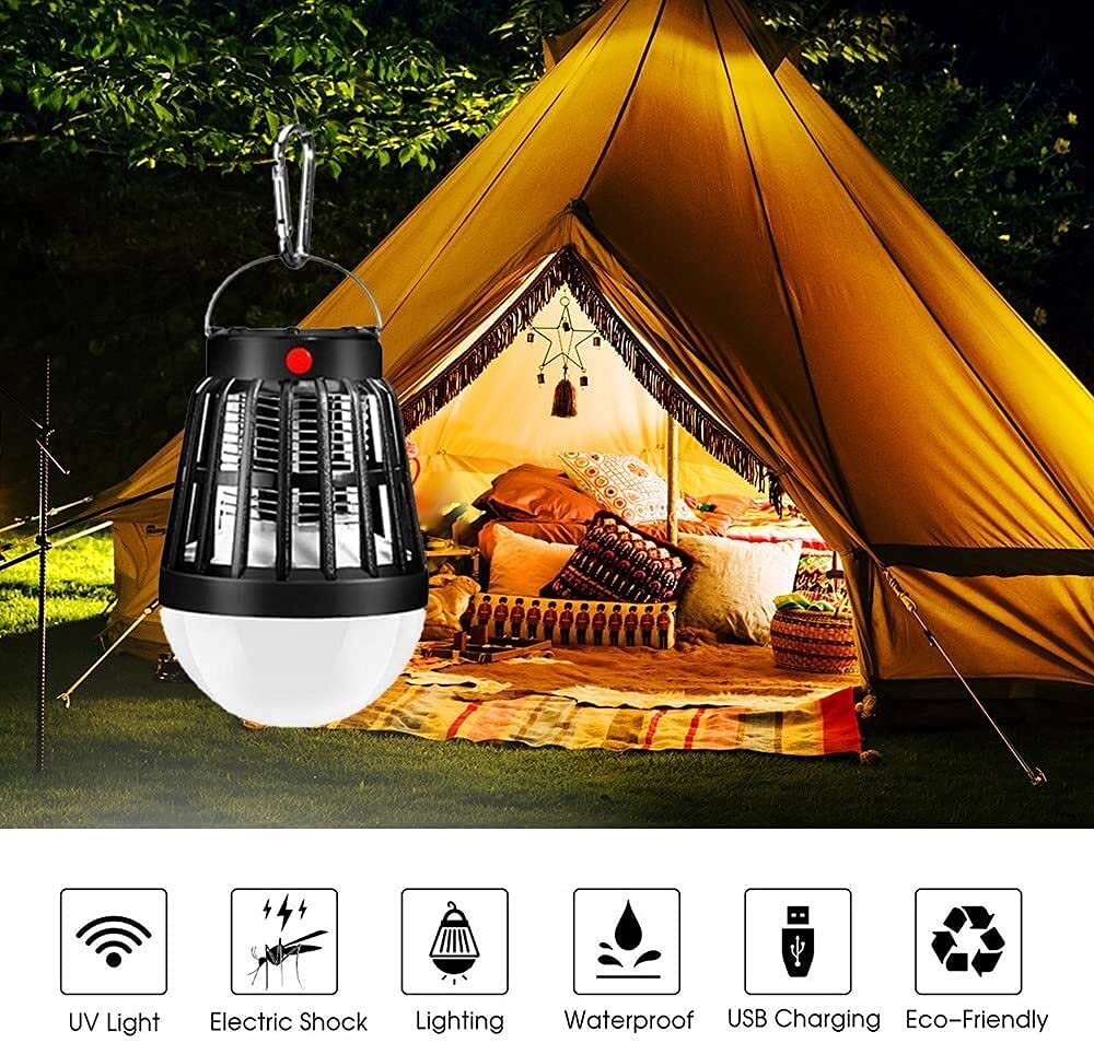 Lampe Solaire Anti-Moustique 2 en 1, Lanterne de Camping Portable, Anti-moustiques pour Camping en Plein air, randonnée, Tente de pêche et répulsif Anti-Insectes à Usage Domestique en intérieur